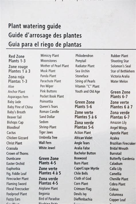 moisture meter chart for houseplants